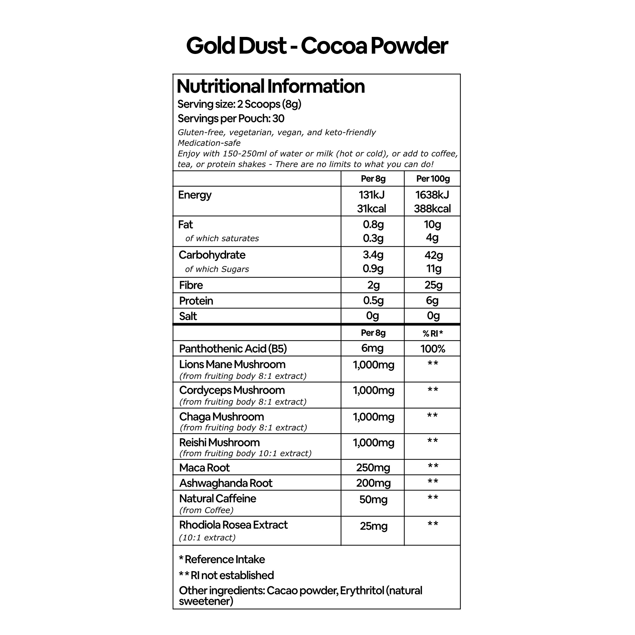 Gold Dust - Cocoa.